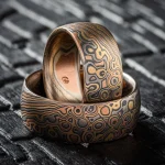 https://www.etsy.com/listing/938298040/mokume-gane-wedding-band-set-twist